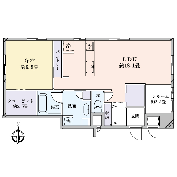 メゾンシャルドネ一宮駅前の間取図