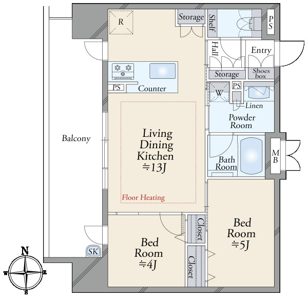 ダイアパレス金山フォレストフロントの間取図
