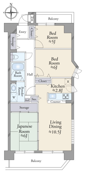 南海グリーンコート泉北深井の間取図