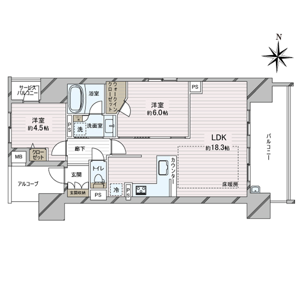 プレサンスグラン栄ＴＨＥ　ＴＯＷＥＲの間取図