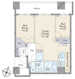 ブランズ四番町の間取図