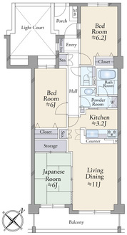 ソフィア大倉山エルグランデの間取図