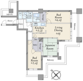 晴海アイランドトリトンスクエアビュータワーの間取図