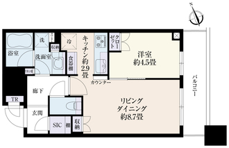 Ｂｒｉｌｌｉａ　Ｔｏｗｅｒｓ目黒サウスレジデンスの間取図