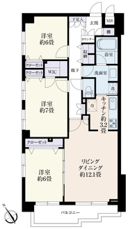 藤和シティホームズ武蔵野関前の間取図