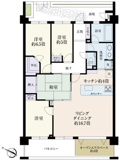 レイディアント上大岡イーストガーデンの間取図