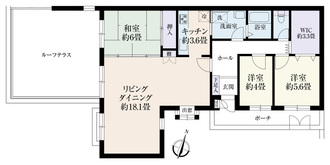 クレール洋光台テラスハウスレフトウイングの間取図