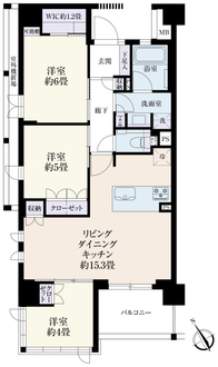ヴェレーナ西横浜パークフロントの間取図