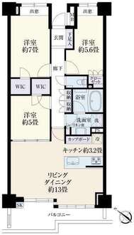 ライオンズ湘南江ノ島シーサイドの間取図
