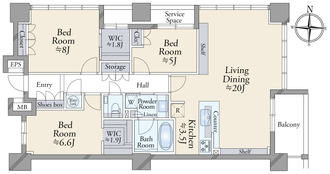 BELISTAタワー東戸塚の間取図