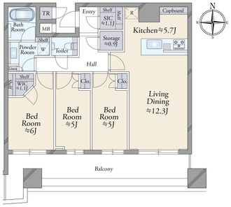 パークタワー晴海の間取図