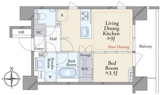 ピアース武蔵小杉の間取図