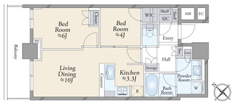 リヴァリエＣ棟の間取図