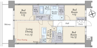 バウス西大島の間取図