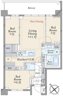 Ｂｒｉｌｌｉａ日吉三丁目の間取図
