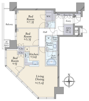 ＴＨＥ　ＴＯＹＯＳＵ　ＴＯＷＥＲの間取図
