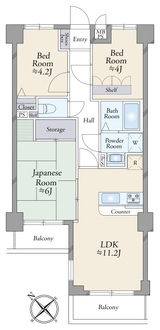 セザール月島の間取図