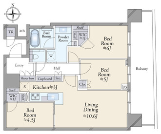パークタワー晴海の間取図
