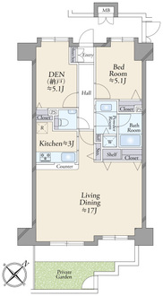 シティハイツ東京日本橋の間取図