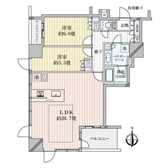プレサンスレジェンド堺筋本町タワーの間取図