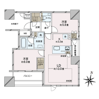 ザ・パークハウス大阪梅田タワーの間取図