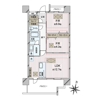 ドルチェヴィータ新梅田の間取図