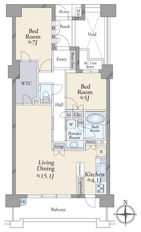 サンクタス四条烏丸スティーロレジデンスの間取図