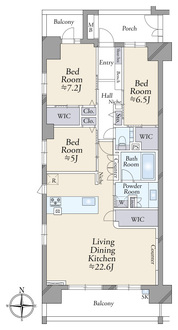フォルム東洞院三条の間取図