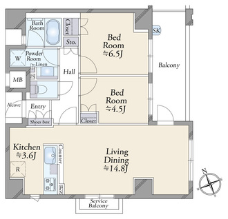 クレヴィア京都　山科の間取図