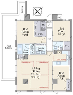 Ｂｒｉｌｌｉａ京都松ヶ崎の間取図