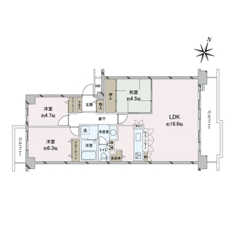 西神中央ウェステージ弐番館の間取図