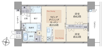 サンフォーリーフタウン桜ノ宮　サンミットコートの間取図