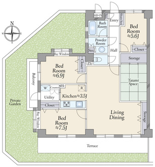 ライオンズマンション保谷の間取図