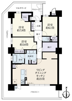 エクセルグランデ刈谷銀座タワーの間取図