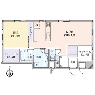 メゾンシャルドネ一宮駅前の間取図