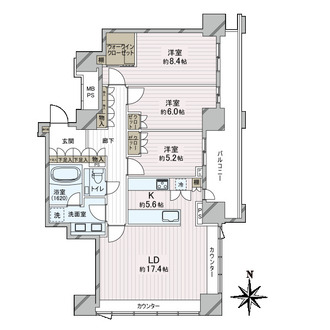 ブリリアタワー名古屋グランスイートの間取図