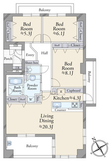 シティコーポ自由ケ丘２番館の間取図
