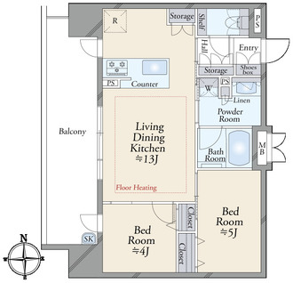 ダイアパレス金山フォレストフロントの間取図