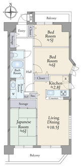 南海グリーンコート泉北深井の間取図