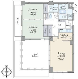 パレロワイヤル順慶町の間取図