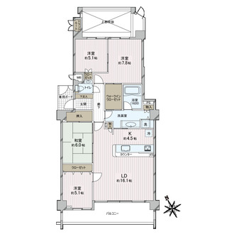 サングリーン帝塚山の間取図
