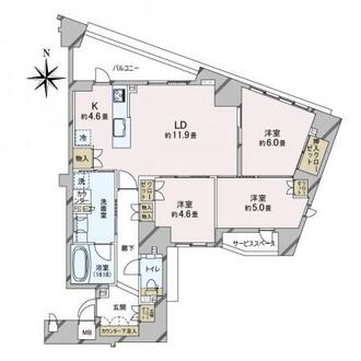 ジオ京都御所西の間取図