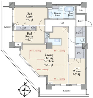 イーストコモンズ清澄白河セントラルタワーの間取図