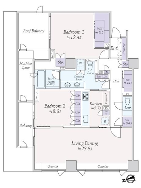 麻布台パークハウスの間取図