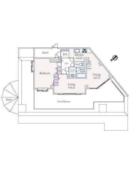 ライオンズガーデン初台の間取図