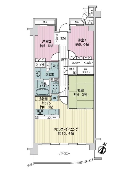 ジェイシティ金沢文庫の間取図