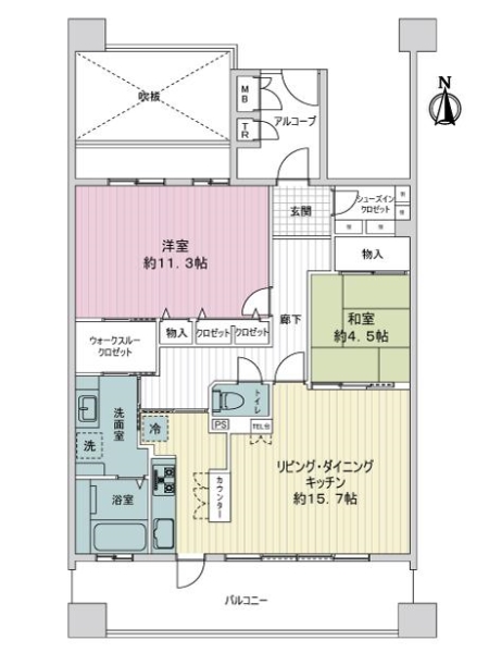 エムズシティ一宮フォレステージの間取図