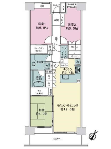 クイーンズ・ガーデン　ヒルトップ・レジデンスの間取図