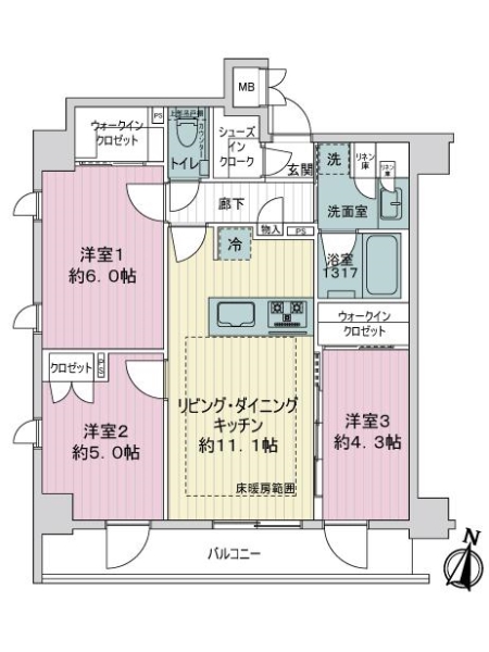 プレシス練馬ステーションフロントの間取図