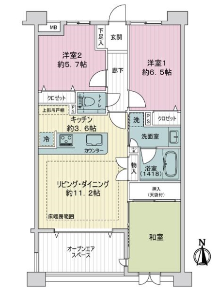 グランシティ練馬中村橋の間取図